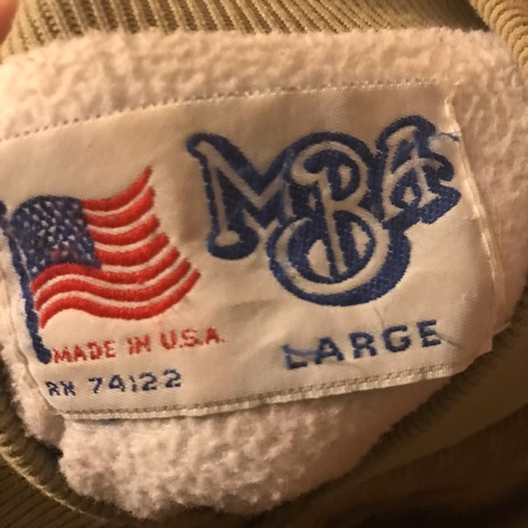 Vintage Mens MBA Large Tan Corduroy Jacket Vermeer - Picture 7 of 8